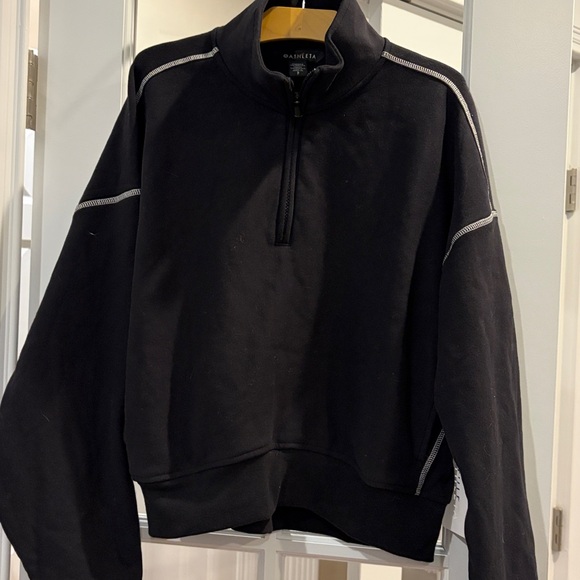 Athleta Forever Fleece 1/2 zip high hip sweatshirt - Picture 7 of 9